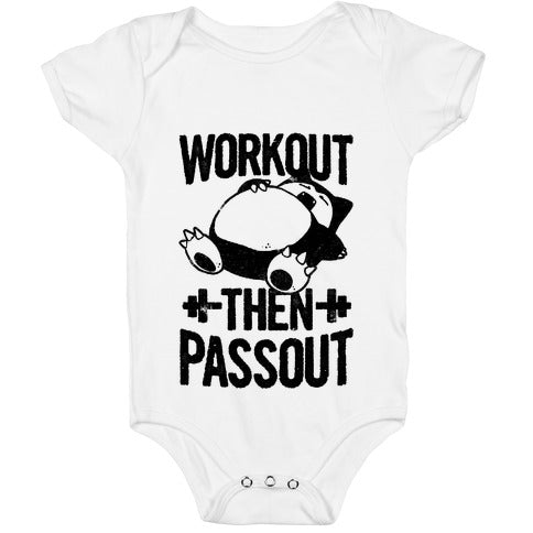 Workout then Passout (Snorlax) Baby One Piece